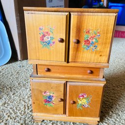 Small Toy Drawer With Floral Paintings