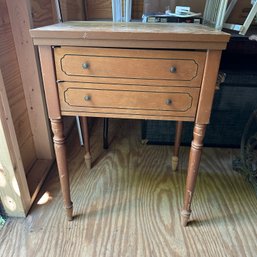 Vintage Sewing Table With Sears Kenmore Sewing Machine (Shed)