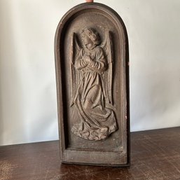 Decorative Heavy Ceramic Angel Arched Wall Sculpture