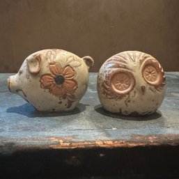 Adorable Small Owl & Pig Figures (66999 - PR) (OA)