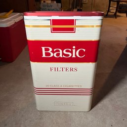 Vintage Basic Cigarette Container With Lid - 21.5' Tall (basement 4)