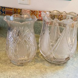 Set Of 2 Glass Flower Vases (Kitchen)