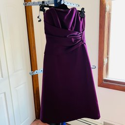 Alfred Angelo Purple Strapless Dress Size 8 (Upstairs)