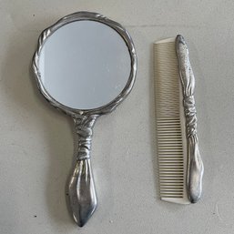 Vintage Godinger Hand Mirror And Comb