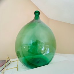 Large Green Glass Jug (Living Room)