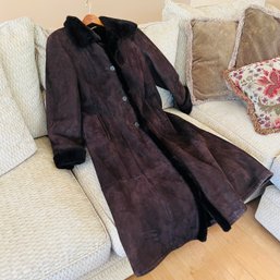 Marco Gianotti Genuine Shearling Long Coat Women's Size 16 (Living Room)
