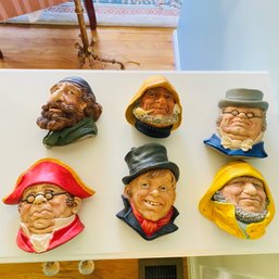Assorted Bosson Chalkware Heads (Dining Room)