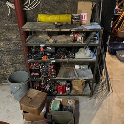 Basement Goodies! Threaded Rods, Nails, Fan Parts And Metal Shelf