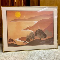 Framed Vintage Sunset Art (BSMT)
