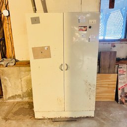 Metal Storage Cabinet With Contents (Basement 2)