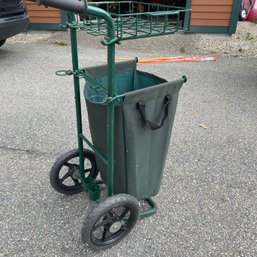 Rolling Leaf Bag Cart With Tray (Shed)