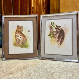 Pair Of Framed Animal Art Prints (BSMT)