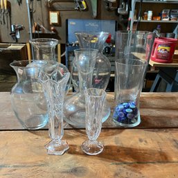 Clear Glass Vases (Garage)