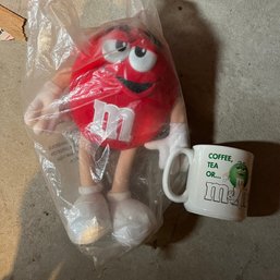 Stuffed M&M Figure And Mug (basement 3)