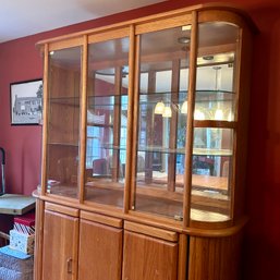Tall Oak Hutch - Two Pieces