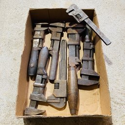 Assorted Vintage Pipe Wrench Lot (Under Left Table)