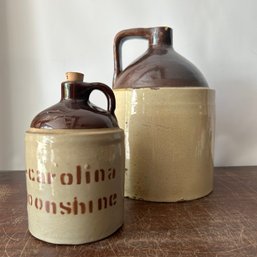 Pair Of Ceramic Glazed Jugs