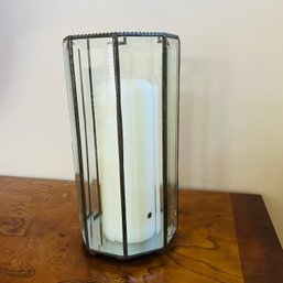 Metal And Glass Candle Holder (Master Bedroom)