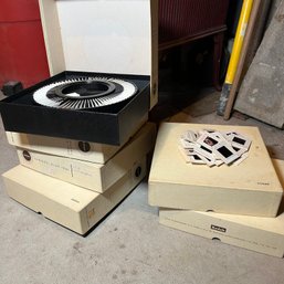 Vintage Slide Carousels With Photos - 6 Trays With Loose Extras (basement 3)