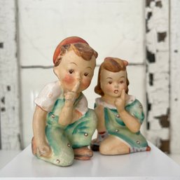 Pair Of Vintage MARURI Japan Ceramic Figurines (OA)