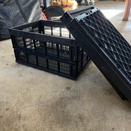 Set Of 3 Collapsible Crates (garage)