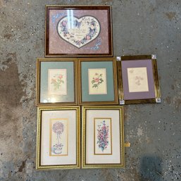 6 Framed Romantic Art Pieces (garage)