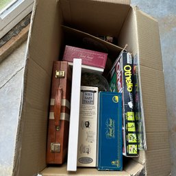 Assorted Vintage Games And Puzzles, Including Backgammon, Trivial Pursuit Baby Boomer, And More  (Basement)