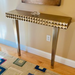 Two Leg Narrow Profile Table With Candle Holder (hallway)