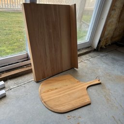 Butcher Block Stove Top Cover Or Counter Piece And Wooden Pizza Peel (Basement)