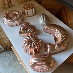 Assortment Of Decorative Jello Or Baking Molds (Basement)