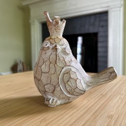 Carved Wooden Bird Figurine - As Is