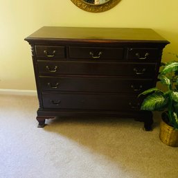 Vintage Dark Wood Dresser (Bedroom 3)