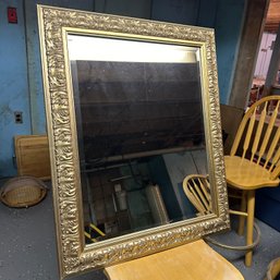 Heavy Ornate Gold-Toned Wall Mirror (BSMT - 62313)