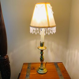 Small Faux Candle Stick Table Lamp With Decorative Shade (Bedroom 3)