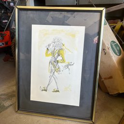Framed Salvador Dali Lithograph 'The Aristocrat' Signed In Plate (Center)