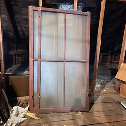 Three Large Wooden Vintage/Antique Windows (Attic)