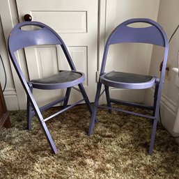 Pair Of Vintage Bufco Folding Chairs, The Buffington Co. Inc, NYC (Up2)