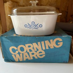 Corning Ware 5 Qt. Covered Saucepot Cornflower Blue In Original Box  (Basement)