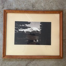 Framed Vintage Silver Print By Robley Johnson, 'Mt Rainier Tipsoo Lake'