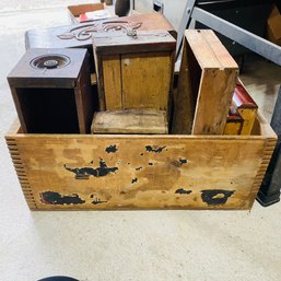 Wooden Crate With Spare Wooden Drawers (Floor Left)