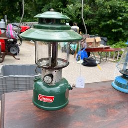 Vintage Coleman 228F Lantern With Pyrex Glass (garage)