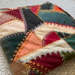 Gorgeous Vintage/Antique Hand Embroidered Crazy Quilt - Must See! (apt 2)