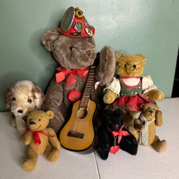 Assortment Of Original Teddy's Including With Military/Vintage Pins (Garage)