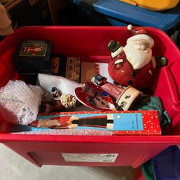 Holiday Lot With Santa Decorations And Other Items (Garage)