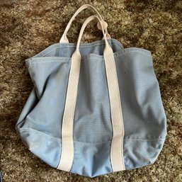 Vintage Blue & White Canvas Bag (Up2)