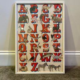 Charming Vintage Framed Alphabet Print (BSMT)