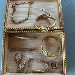 Gold And Gold Tone Jewelery Pieces And Watches (garage)
