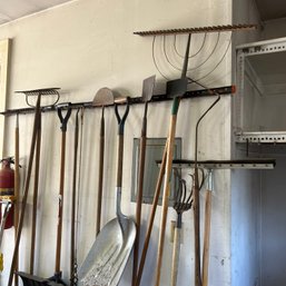 Mixed Lot Of Hanging Yard Tools (Garage Left)