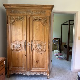 Wow! Beautiful Carved Wood Armoire (Apt 1)