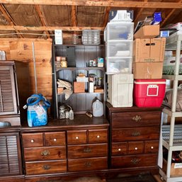 Lea Furniture Dressers And All Contents! Printer, Cooler, Storage And More (garage)